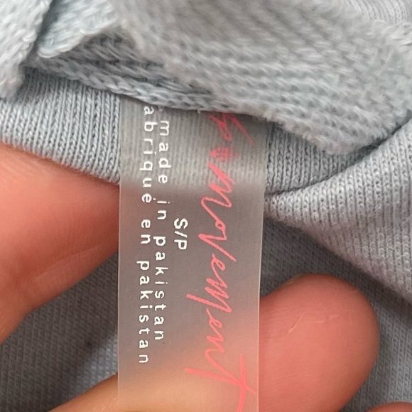 Free People Movement Nothing But Sweats Hooded Jumpsuit Pockets Blue S Oversized - Picture 9 of 12